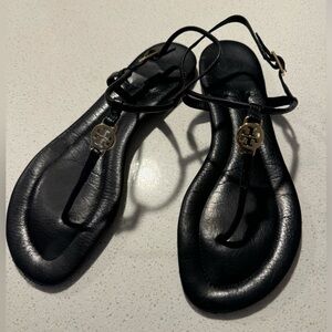 Tory Burch T Strap Sandal with Buckled Ankle Strap